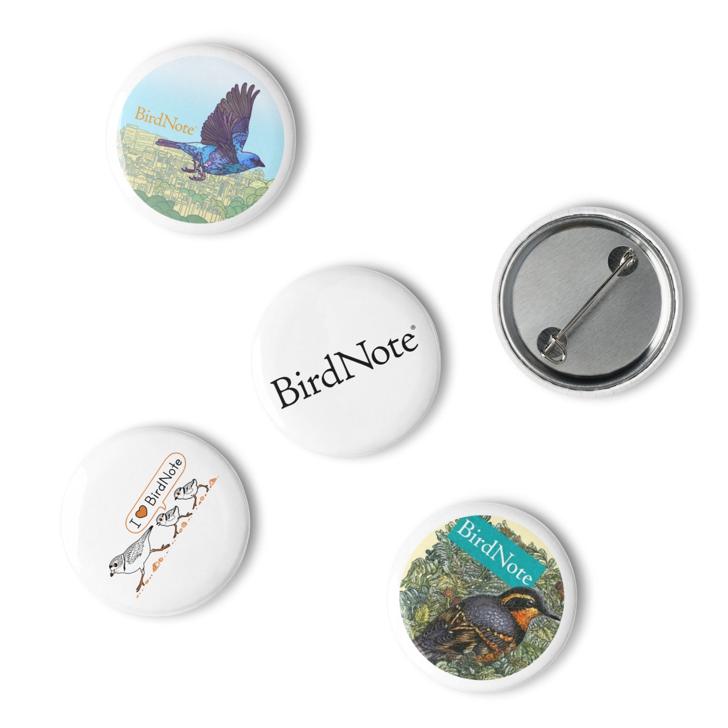 Set of pin buttons