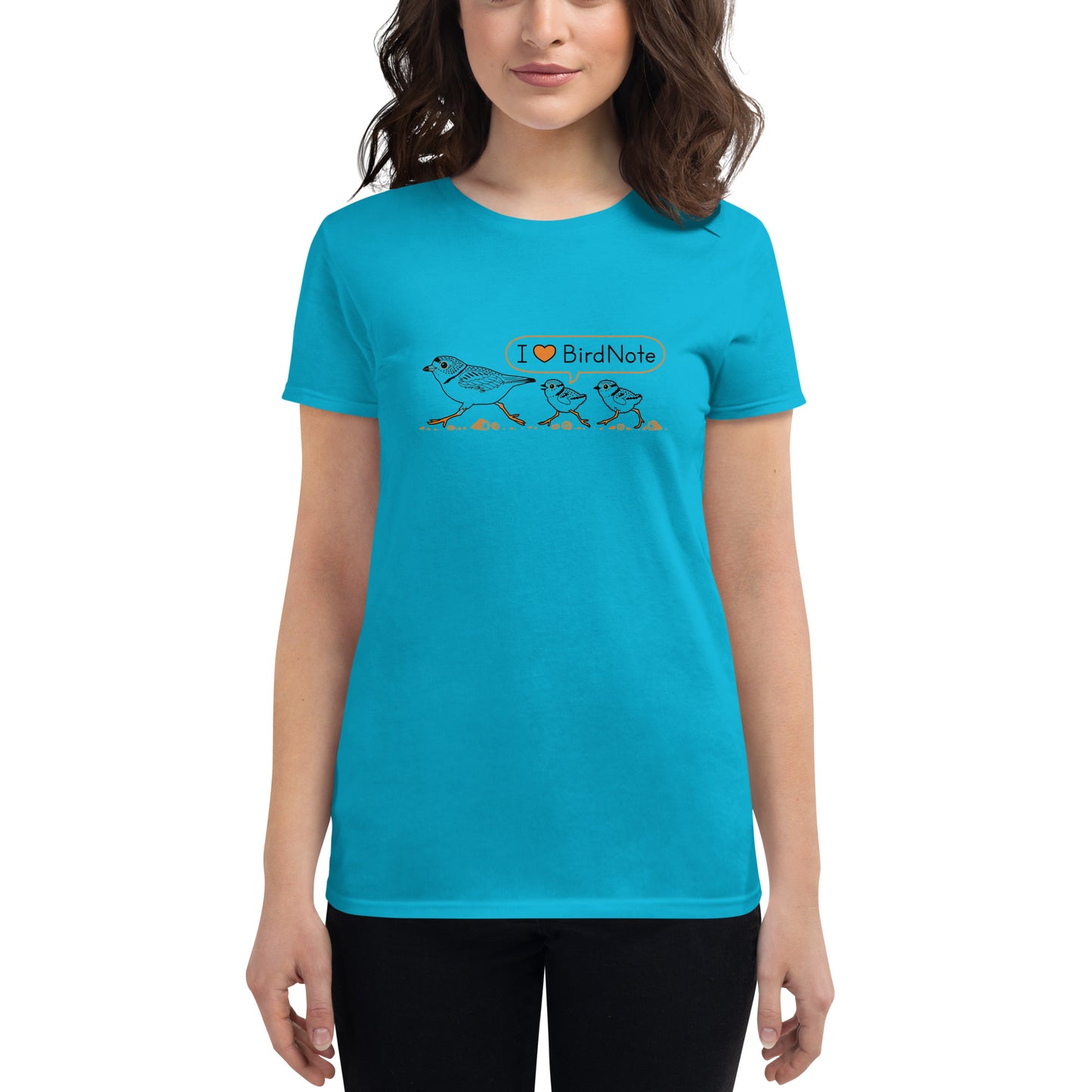 "I Love BirdNote" Fitted Short Sleeve T-Shirt
