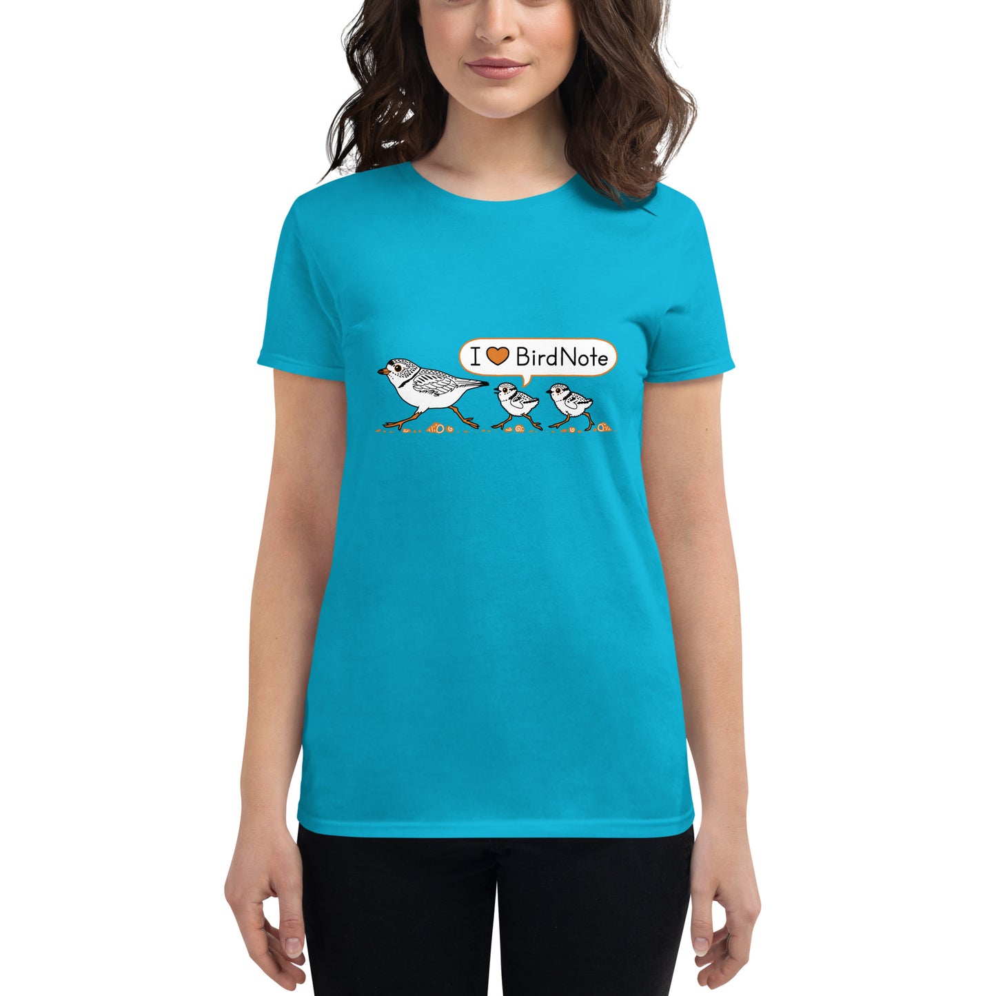 "I Love BirdNote" Fitted Short Sleeve T-Shirt