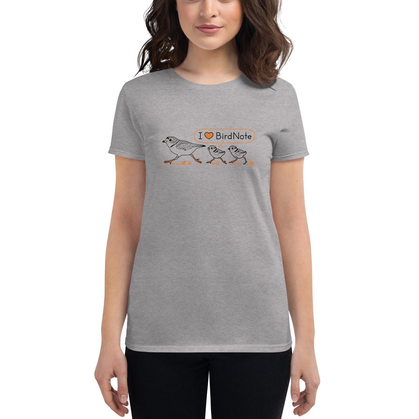 "I Love BirdNote" Fitted Short Sleeve T-Shirt