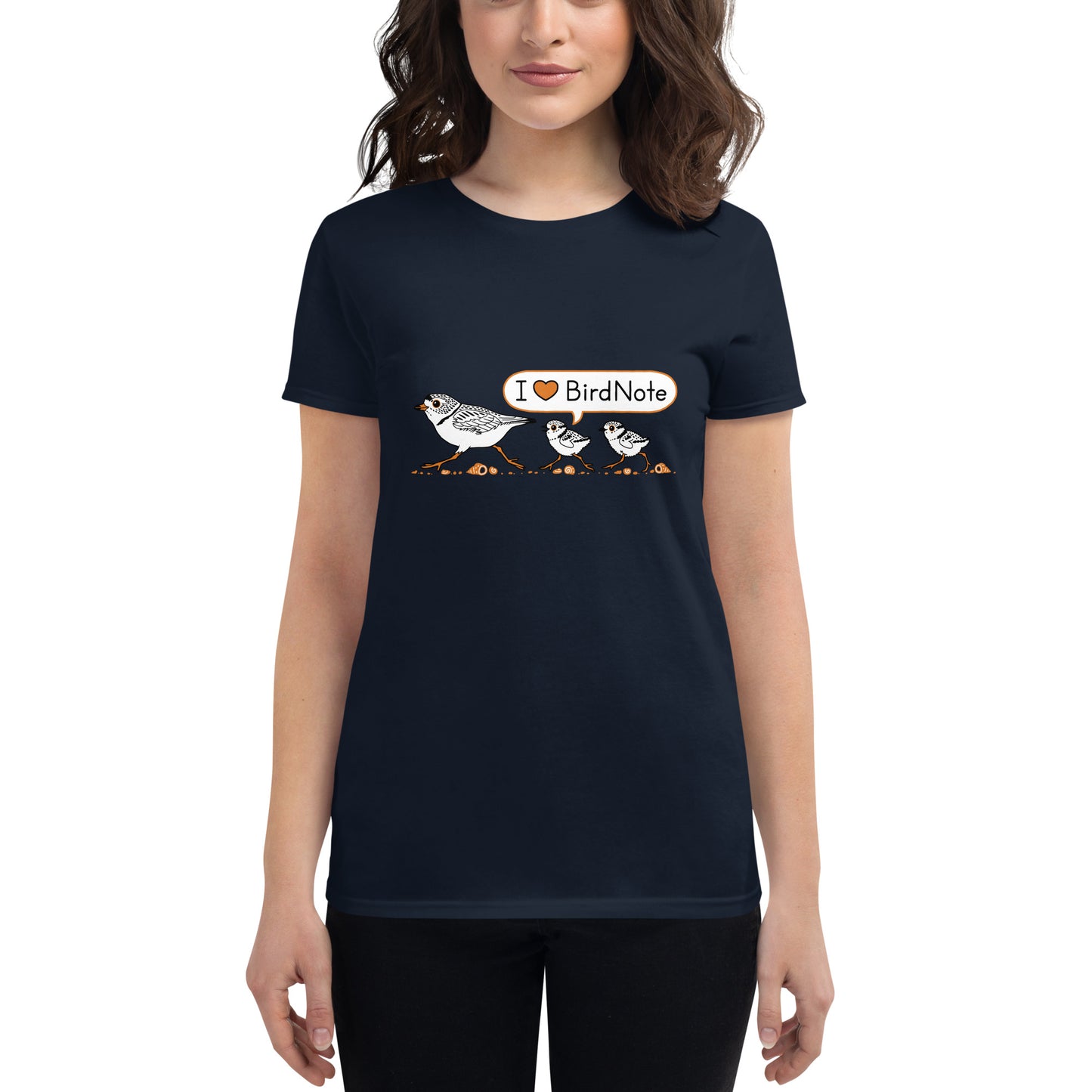 "I Love BirdNote" Fitted Short Sleeve T-Shirt